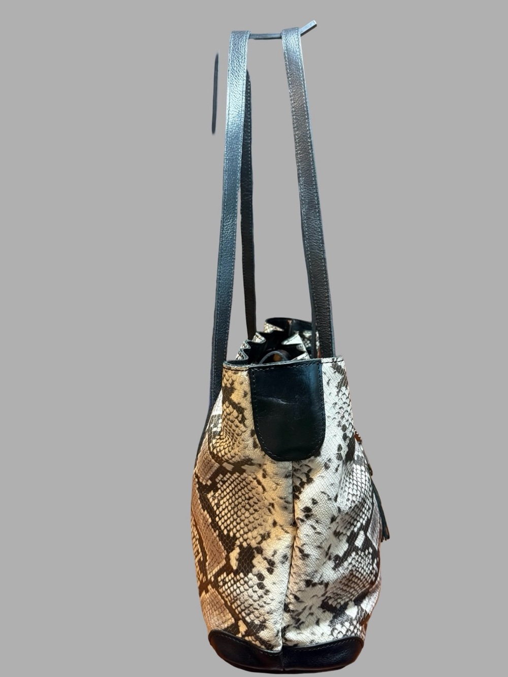 Patricia Nash Witney Drawstring Tote Python Print - Picture 4 of 9
